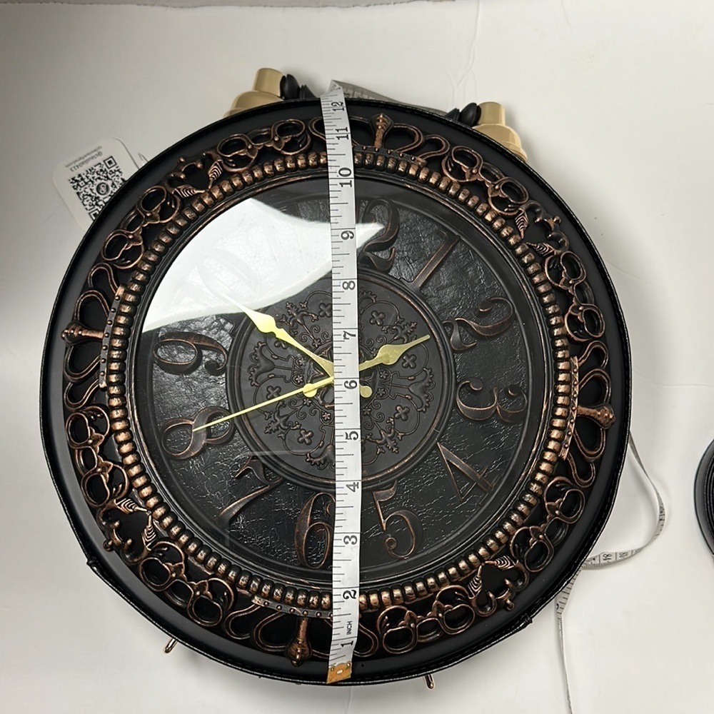 BLACK Real Working Clock Handbag NEW - Picture 12 of 12